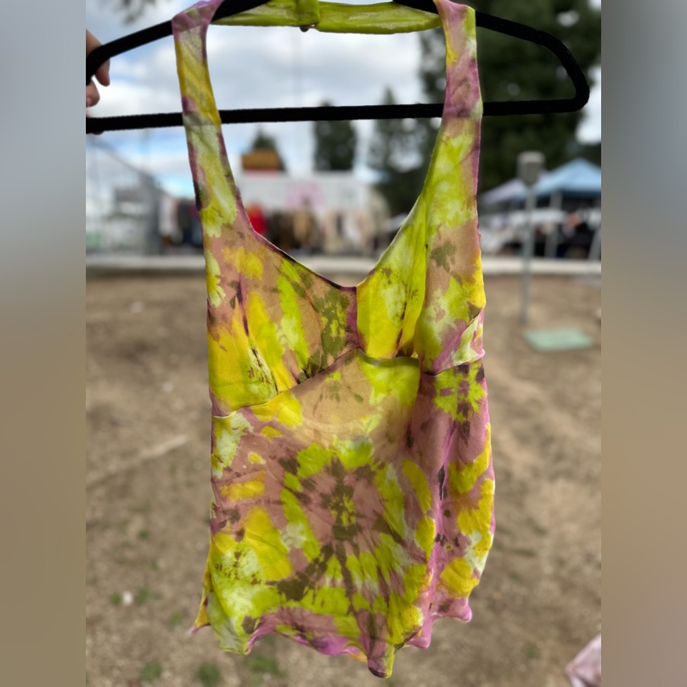 Silk Yellow Dress M